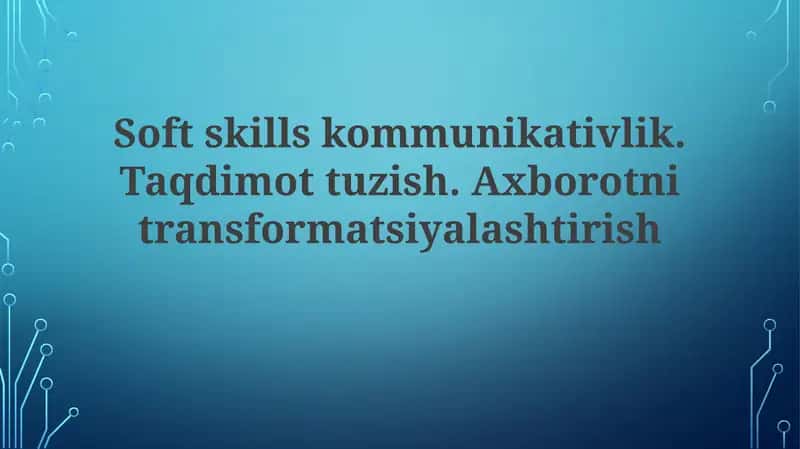 Ta'sirli taqdimotlar 1