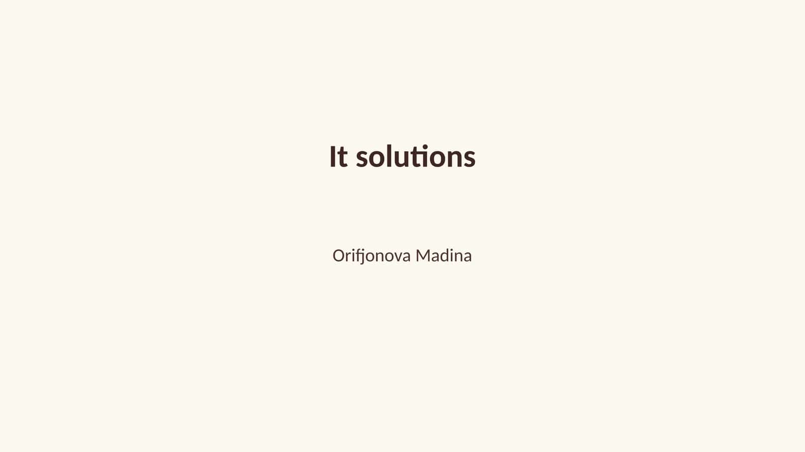 IT Solutions 1