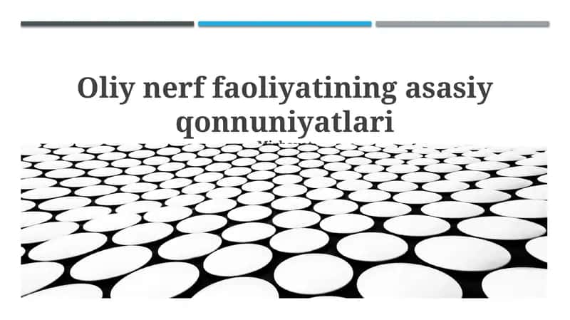 Oliy nerf faoliyatining asasiy qonnuniyatlari 1