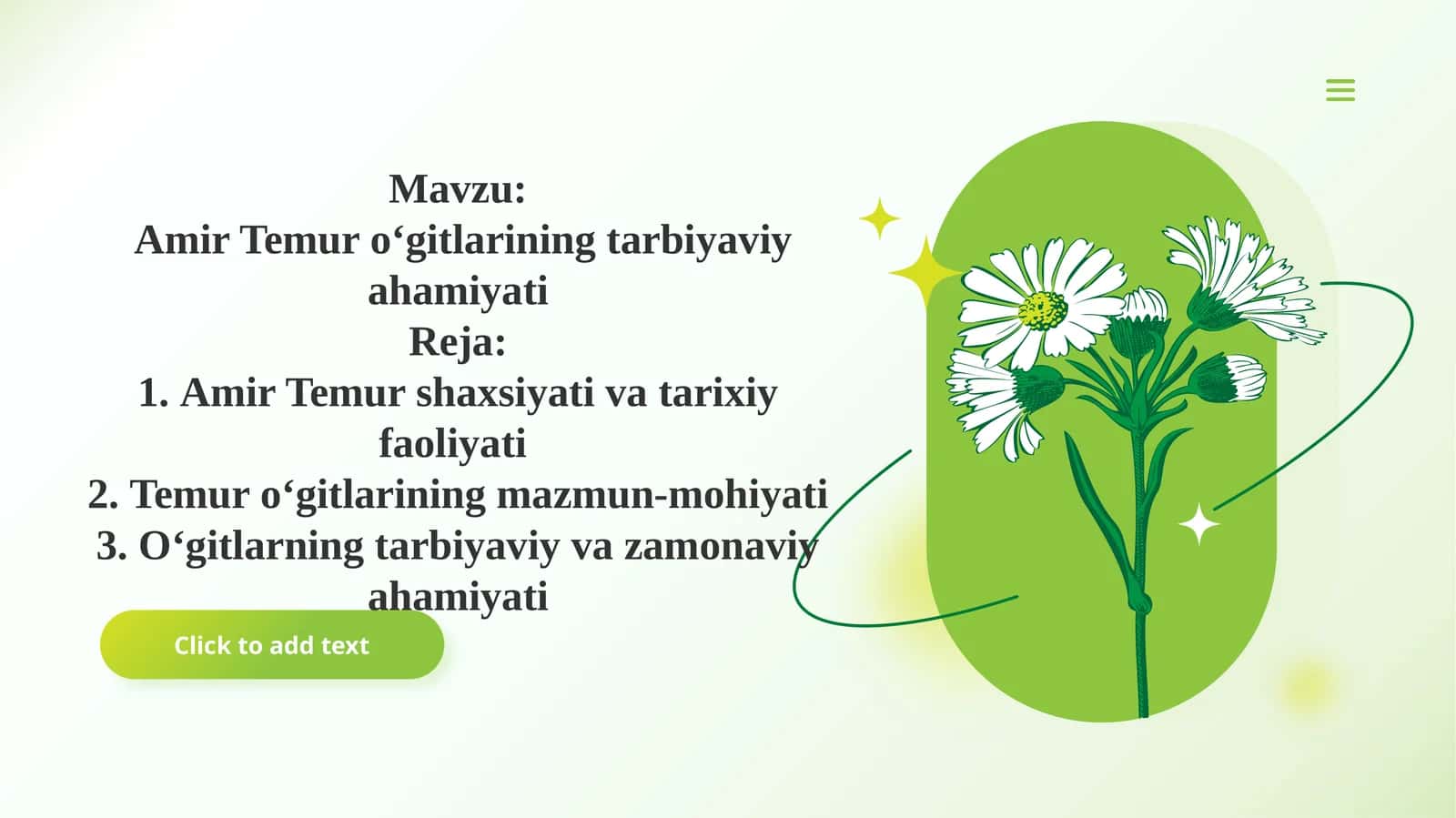 Amir Temur o‘gitlarining tarbiyaviy ahamiyati 1