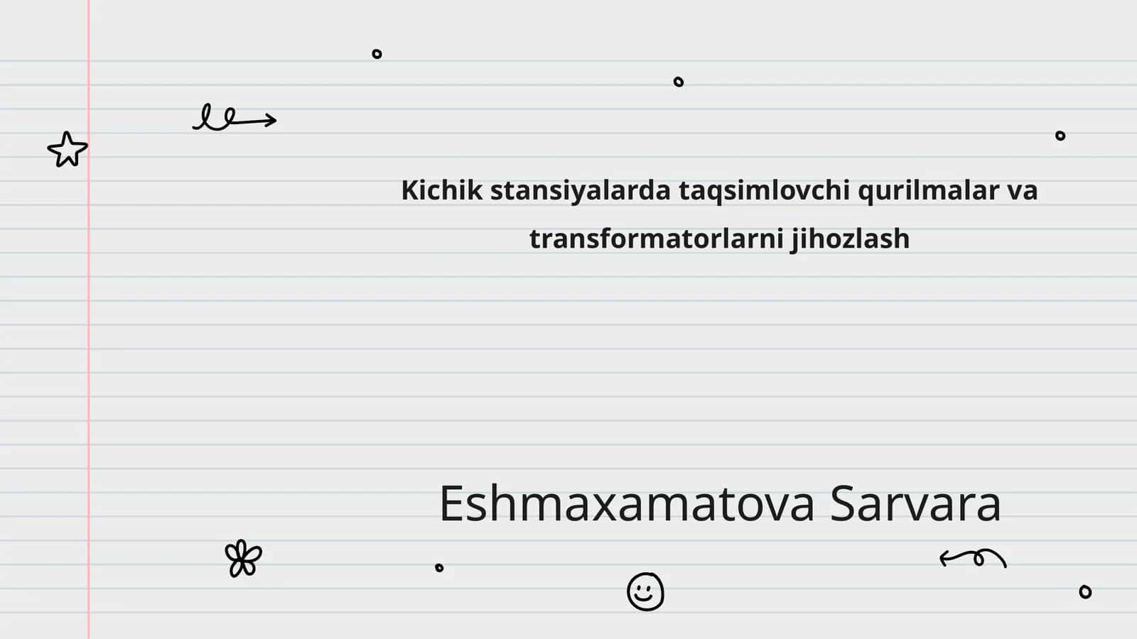 Kichik stansiyalarda taqsimlovchi qurilmalar va transformatorlarni jihozlash 1