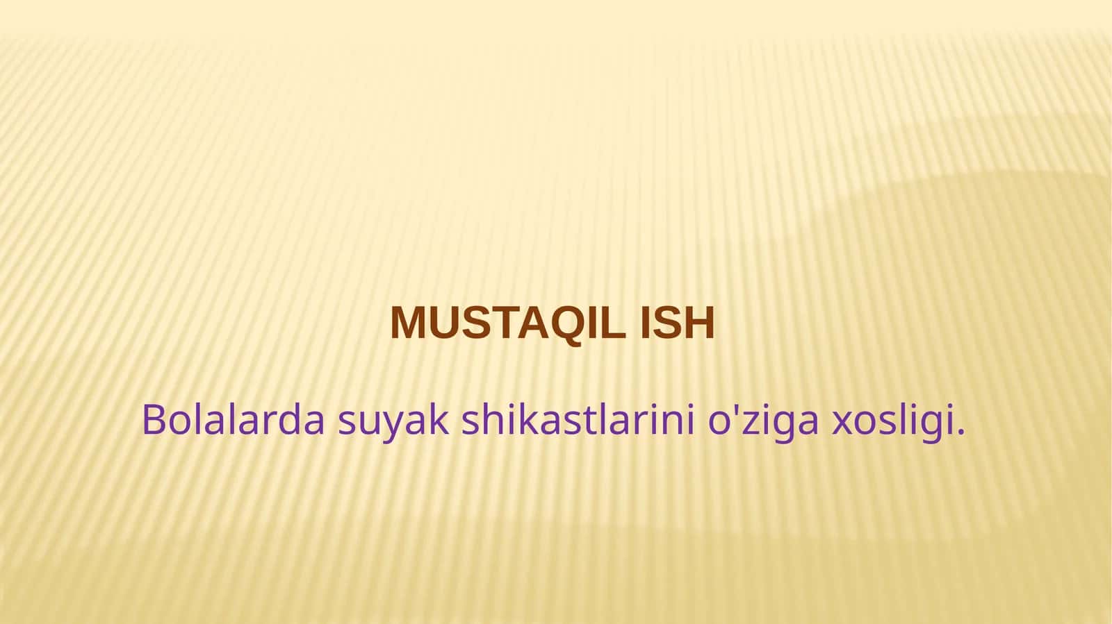 Bolalarda suyak shikastlarini o'ziga xosligi 1