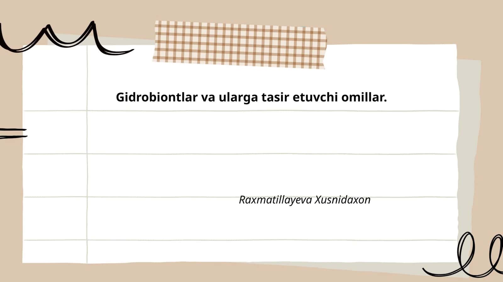 Gidrobiontlar va ularga tasir etuvchi omillar 1