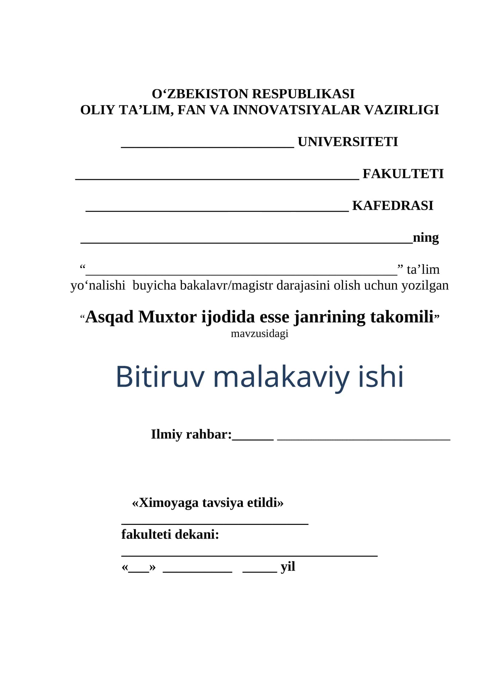 Asqad Muxtor ijodida esse janrining takomili 1