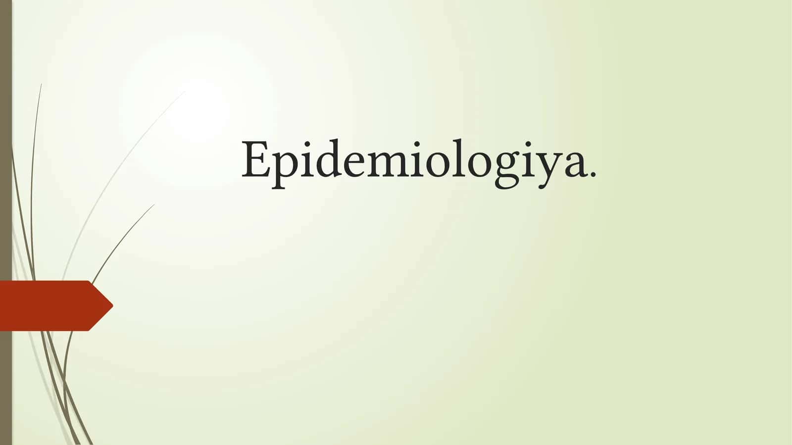 Epidemiologiya 1