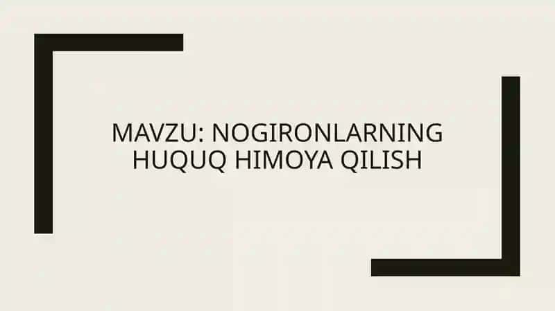Nogironlarning huquq himoyasi 1