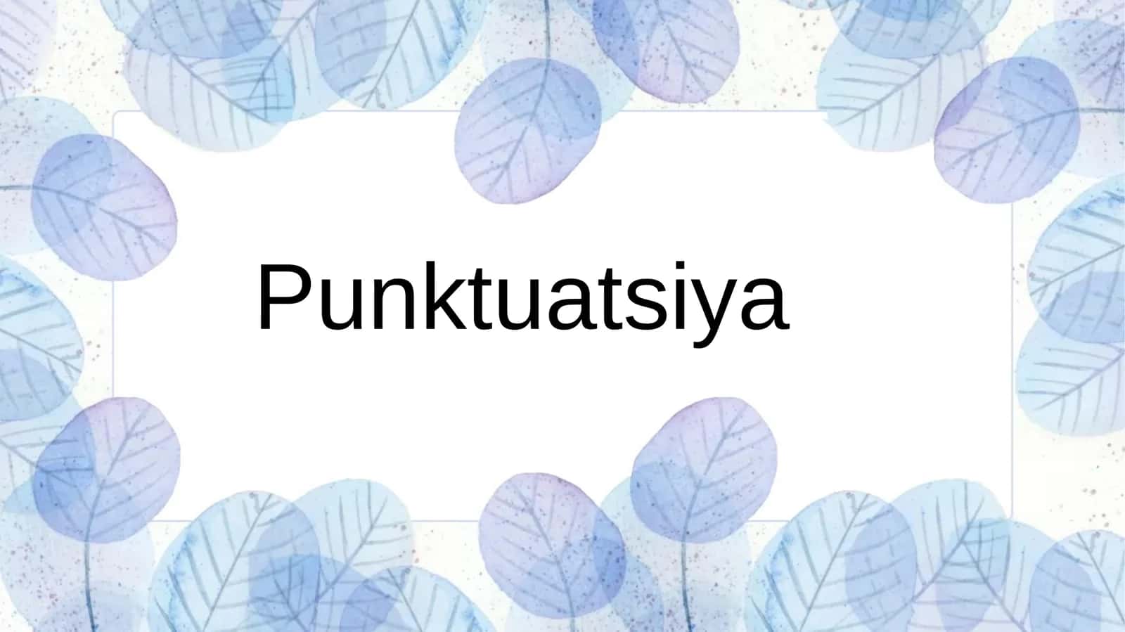 Punktuatsiya 1