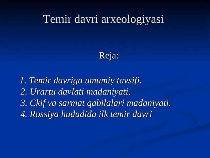 Temir davri arxeologiyasi 1