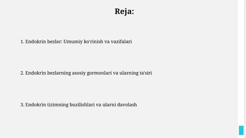Endokrin bezlar: Umumiy ko'rinish va vazifalari 1