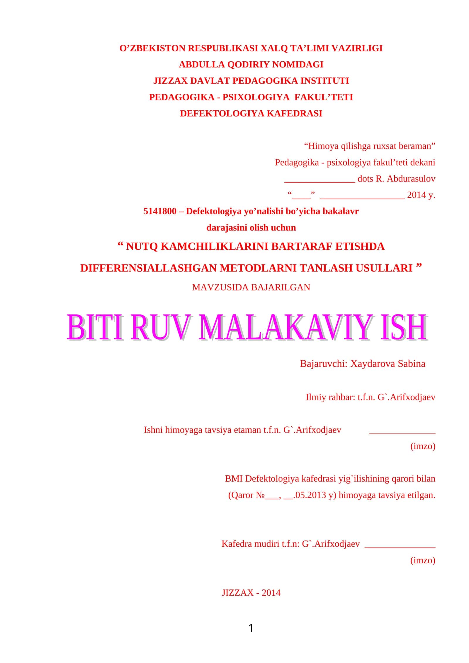 Nutq kamchiliklari va ularni bartarf etish metodlari 1