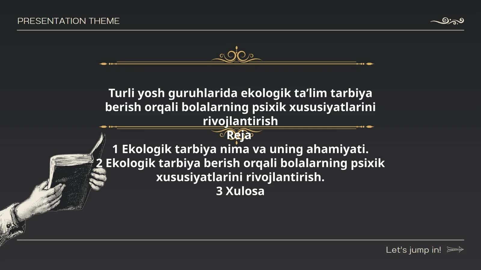 Turli yosh guruhlarida ekologik taʼlim tarbiya berish orqali bolalarning psixik xususiyatlarini rivojlantirish 1