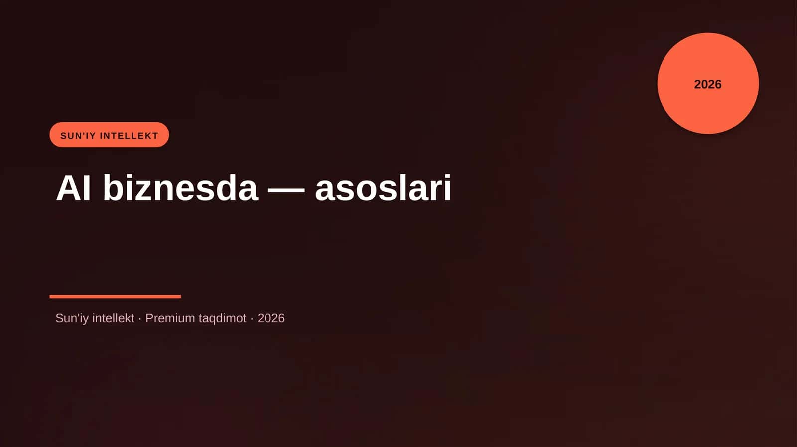 AI biznesda — asoslari 1