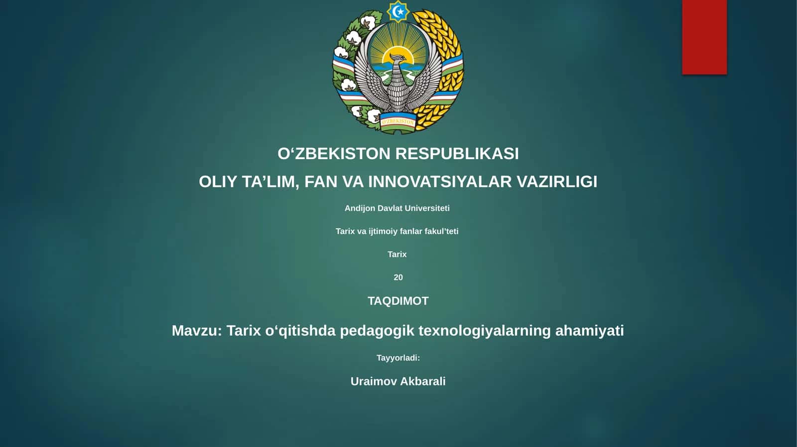 Pedagogik texnologiyalar: Ta'rif va tarix o'qitishdagi ahamiyati 1