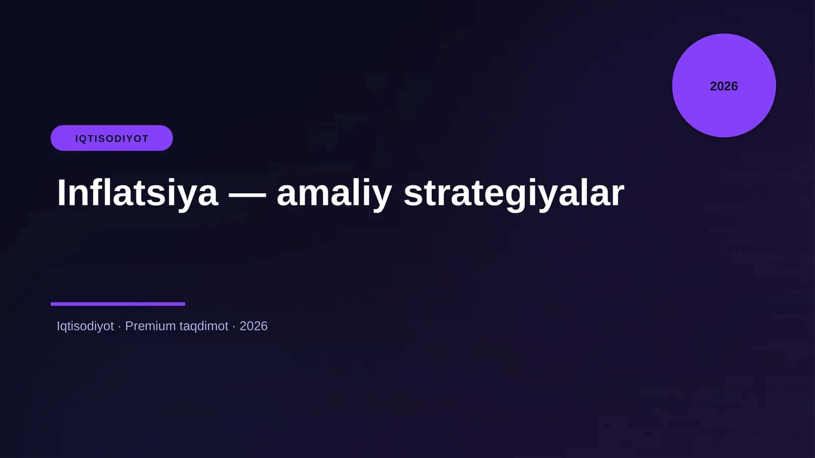 Inflatsiya — amaliy strategiyalar 1