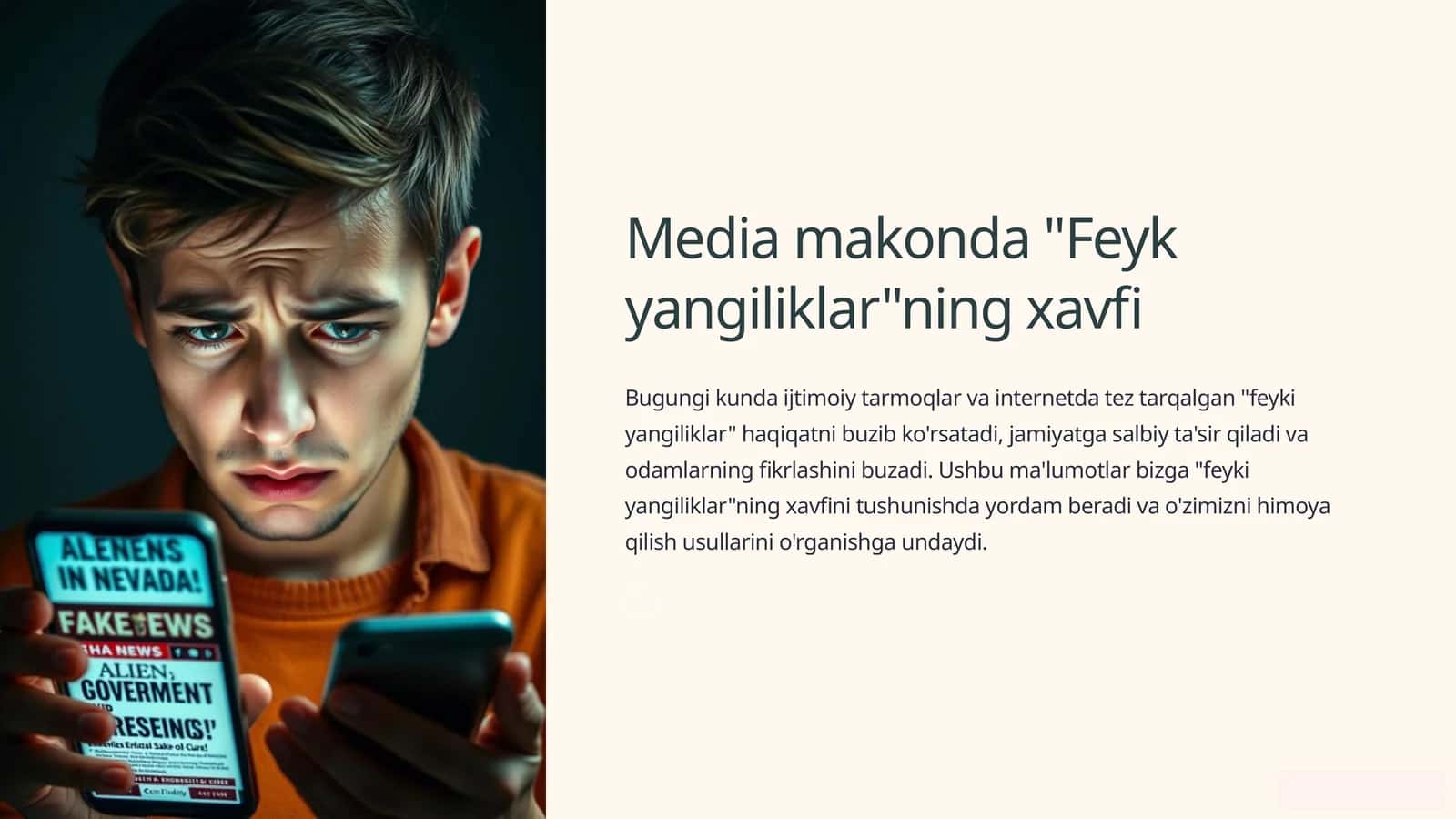 Media makonda "Feyk yangiliklar"ning xavfi 1