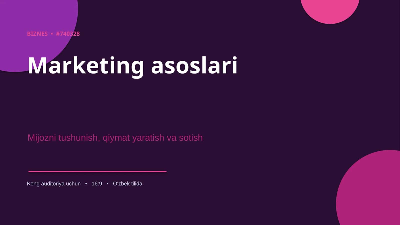 Marketing asoslari 1