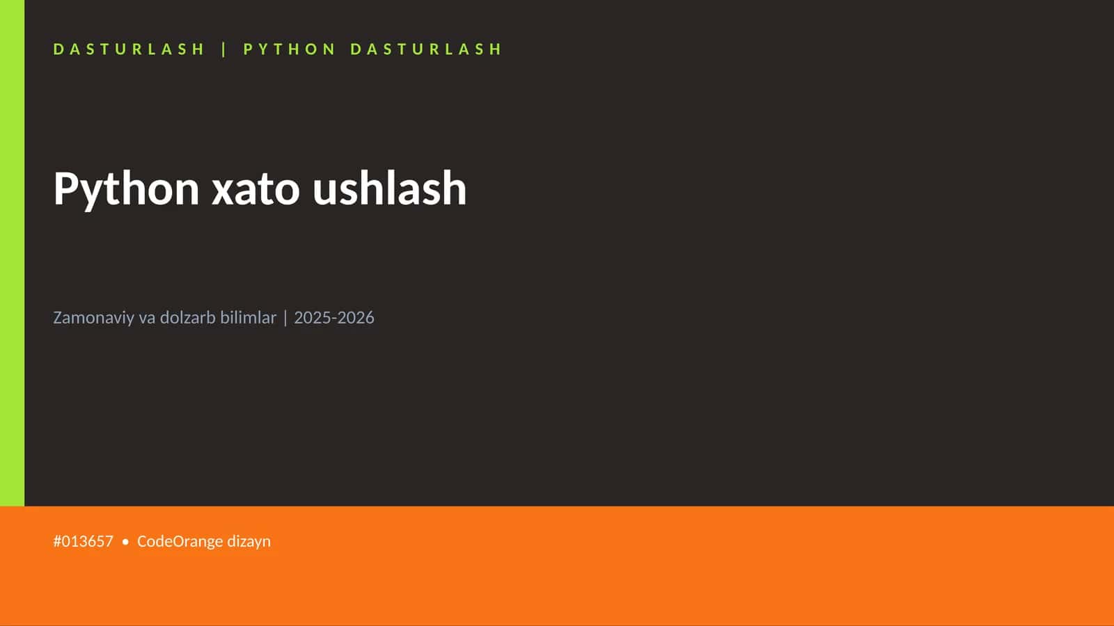 PYTHON DASTURLASH 1