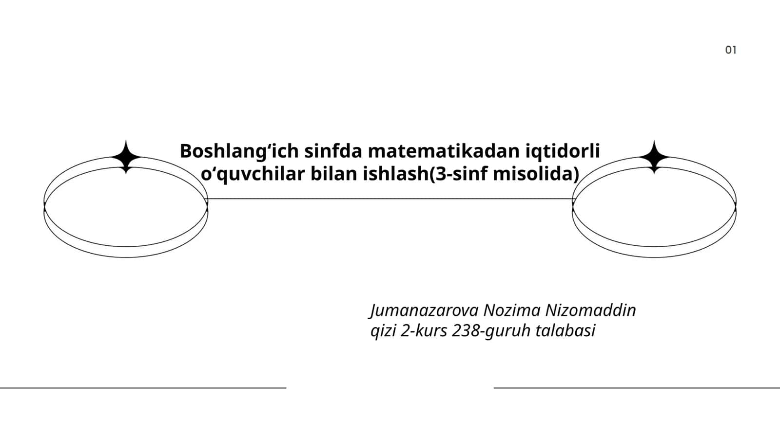 Boshlang'ich sinfda matematikadan iqtidorli o'quvchilar bilan ishlash(3-sinf misolida) 1