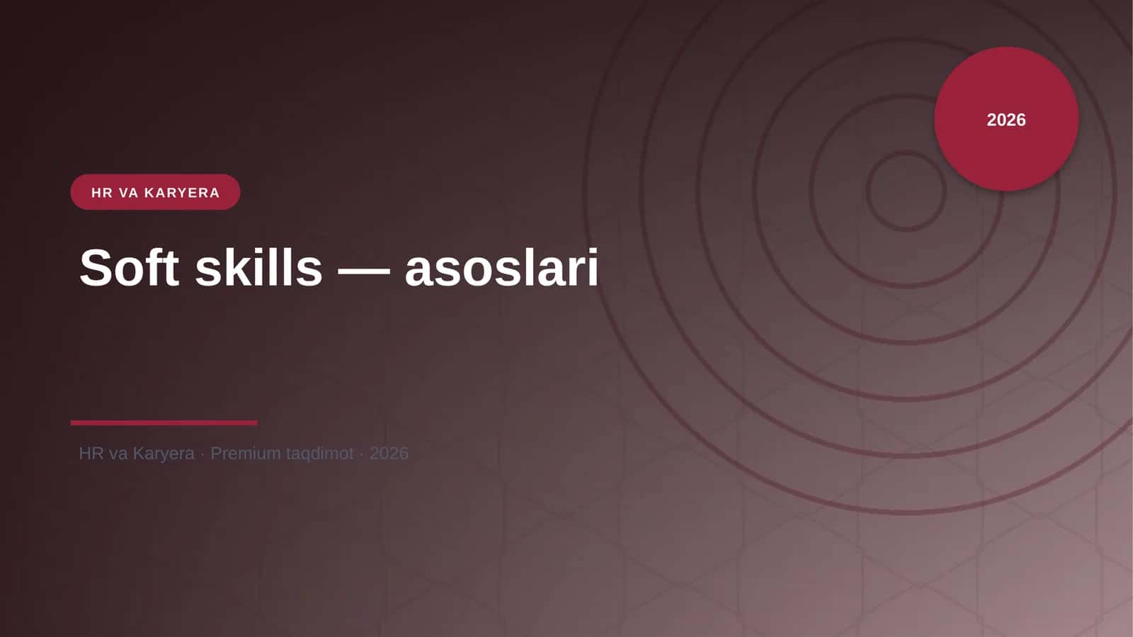 Soft skills — asoslari 1