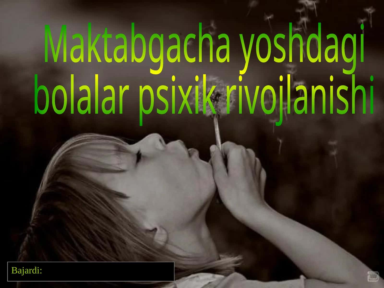 Maktabgacha Yoshdagi Bolalar Psixik Rivojlanishi 1