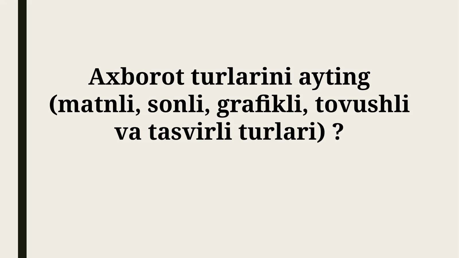 Matnli Ma'lumotlar 1