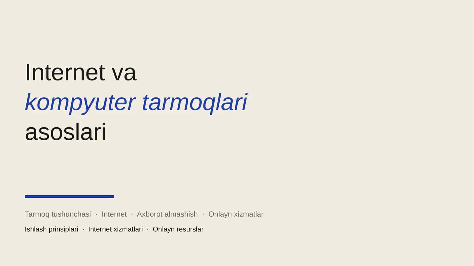 Kompyuter tarmog'i tushunchasi 1