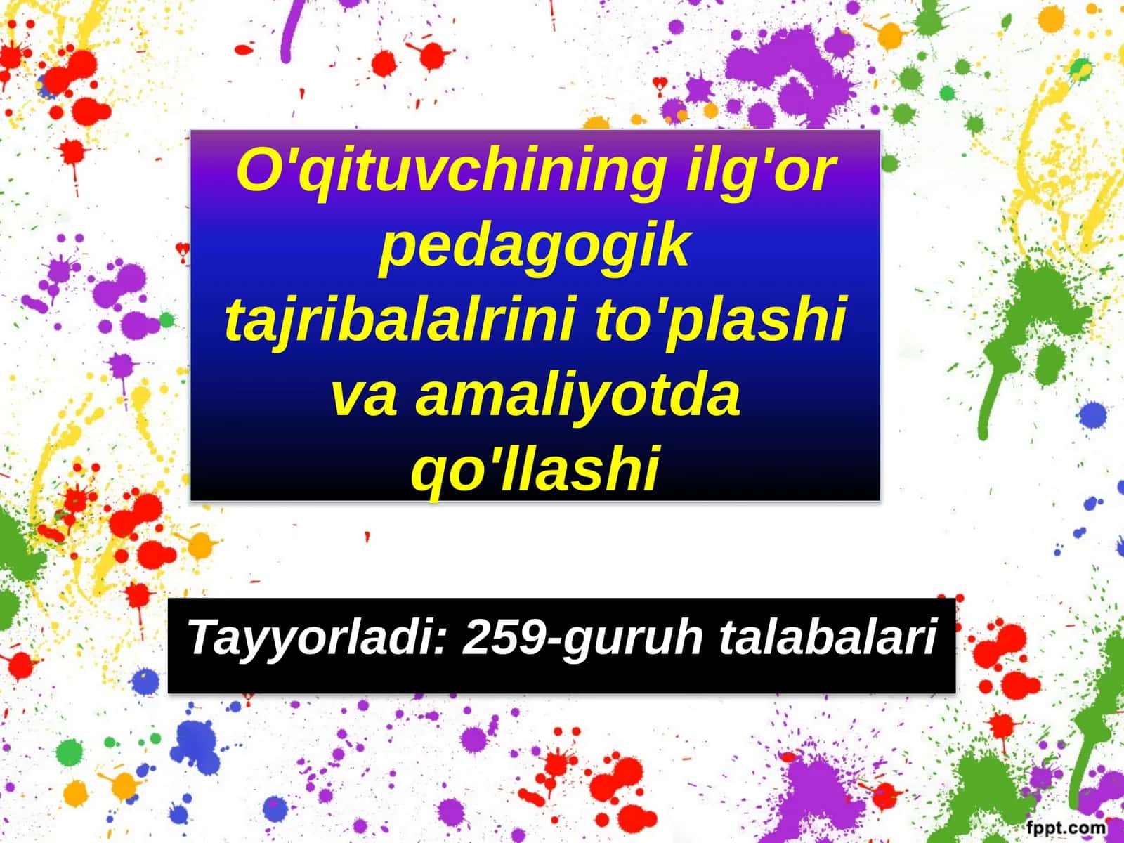 O'qituvchining ilg'or pedagogik tajribalari 1