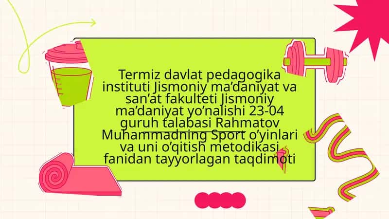 Sport o'yinlarida texnik-taktik harakatlarni mustahkamlash mashqlari 1