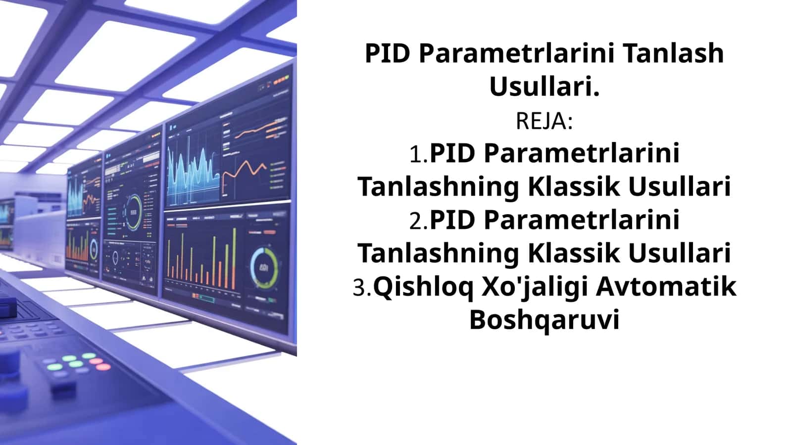 PID Parametrlarini Tanlash Usullari 1