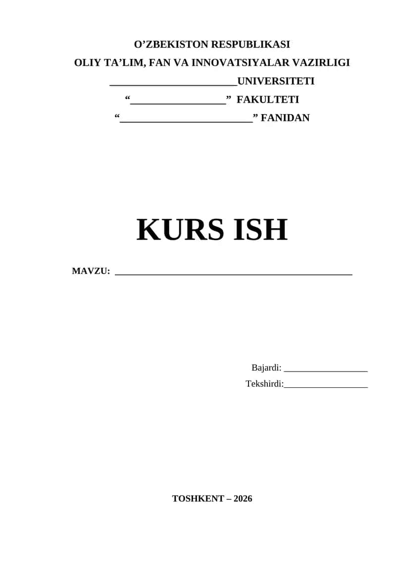 KURS ISH yuzi 1