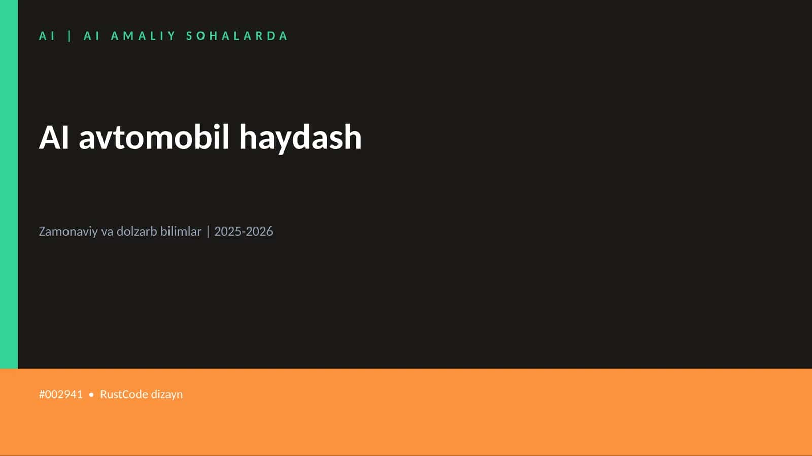 AI avtomobil haydash 1