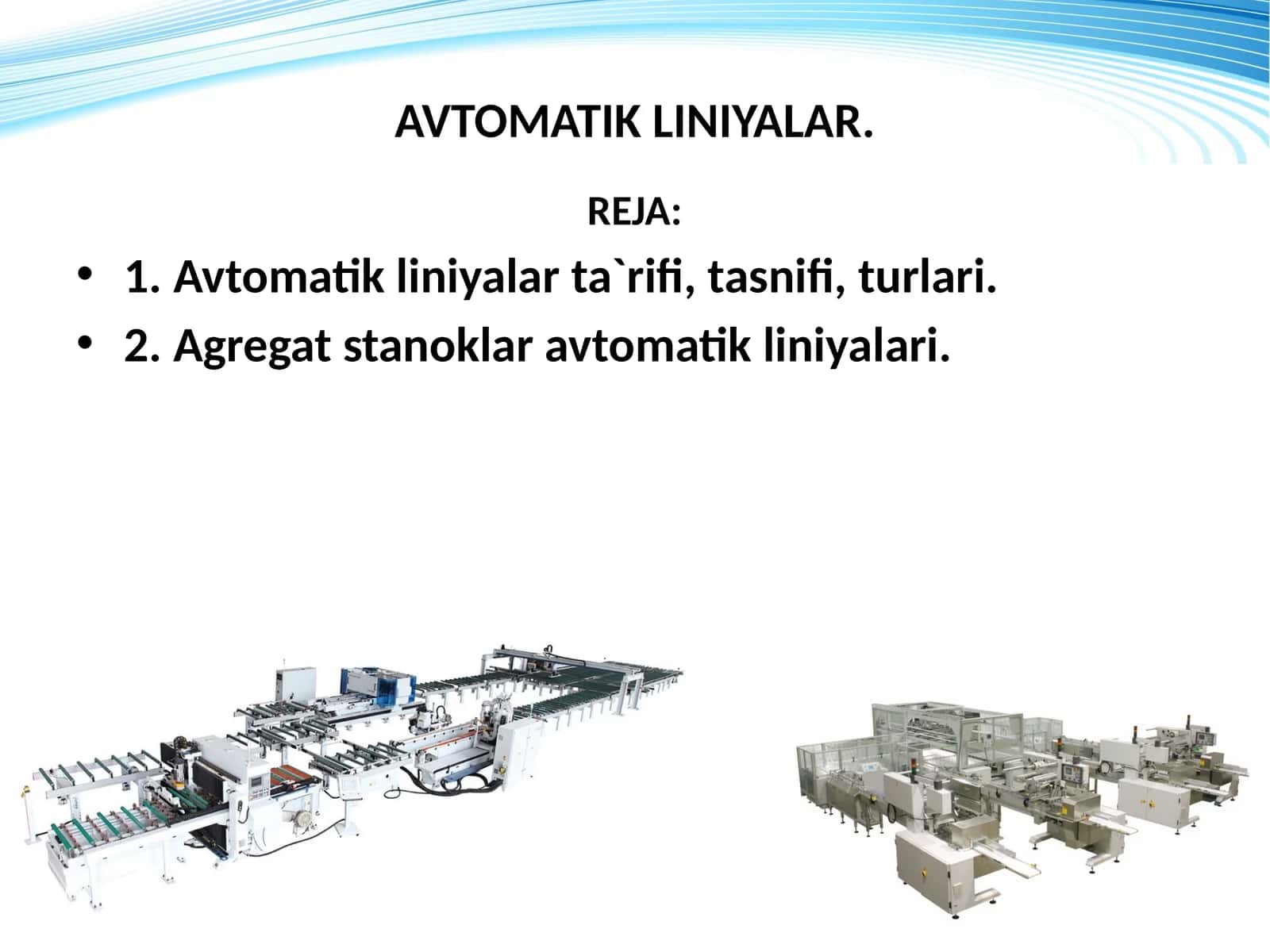 AVTOMATIK LINIYALAR 1