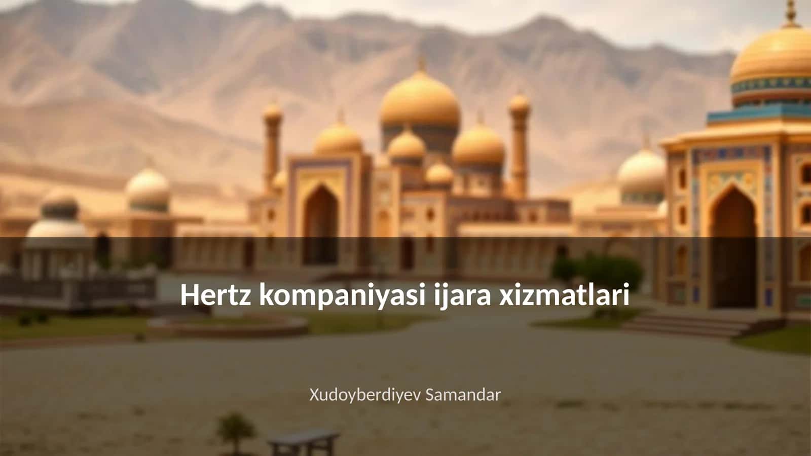 Hertz kompaniyasi ijara xizmatlari 1