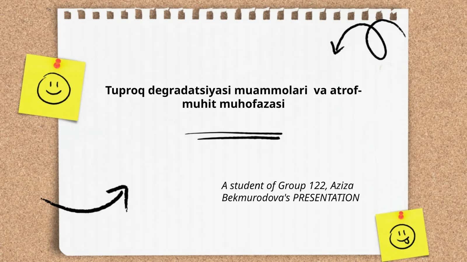 Tuproq degradatsiyasi muammolari va atrof-muhit muhofazasi 1