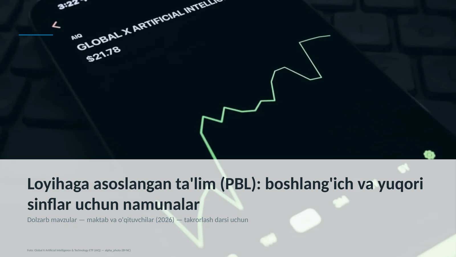 Loyihaga asoslangan ta'lim (PBL): boshlang'ich va yuqori sinflar uchun namunalar 1