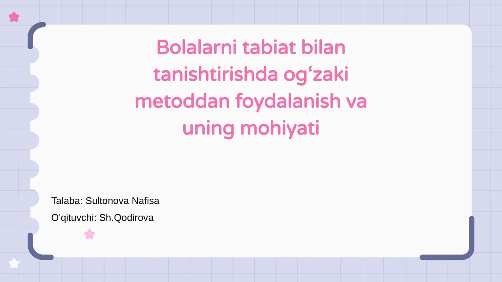 Og‘zaki Metodlar Bilan Bolalarni Tabiat Bilan Tanishtirish 1