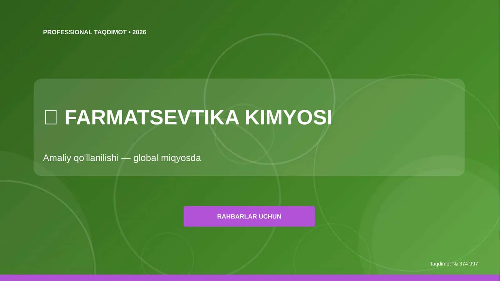 FARMATSEVTIKA KIMYOSI 1