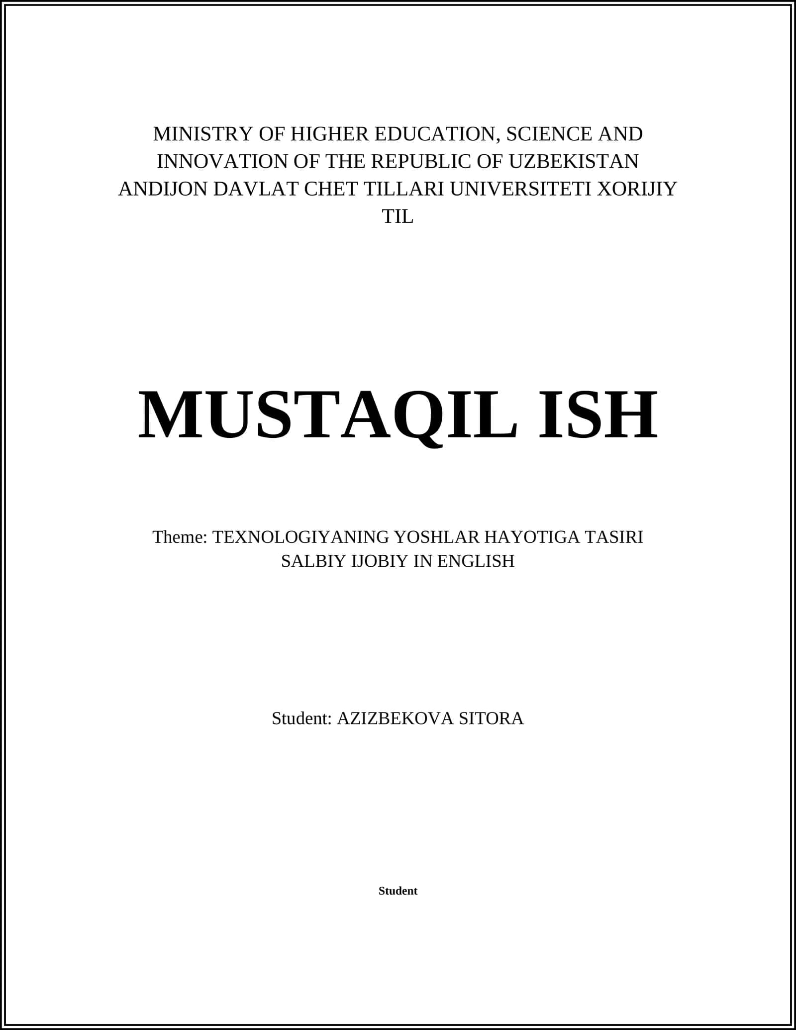 TEXNOLOGIYANING YOSHLAR HAYOTIGA TASIRI SALBIY IJOBIY 1