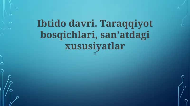 Tongning Badiiy Ifodelari 1