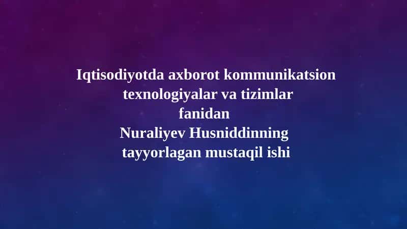 Axborot Texnologiyalarining Infratuzilmasi: Zamonaviy Asos va Kelajak 1