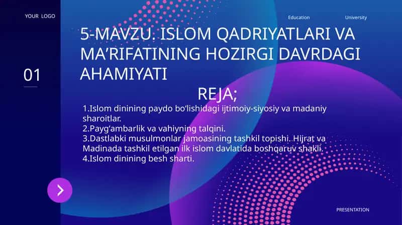 ISLOM QADRIYATLARI VA MAʼRIFATINING HOZIRGI DAVRDAGI AHAMIYATI 1