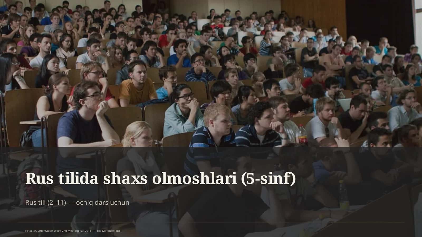 Rus tilida shaxs olmoshlari (5-sinf) 1