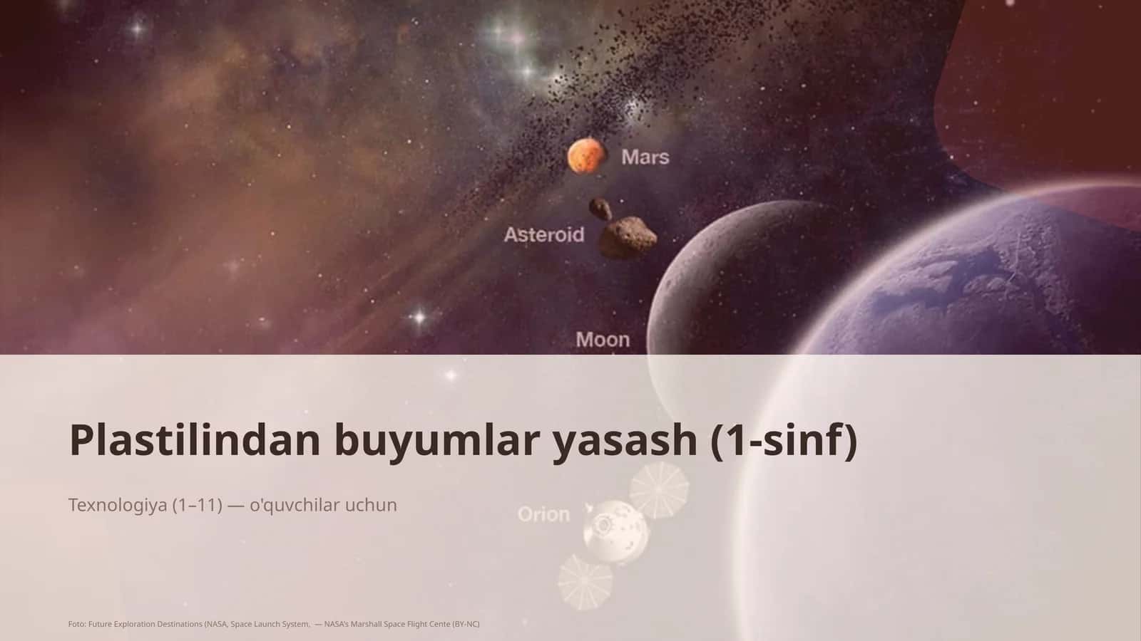 Plastilindan buyumlar yasash (1-sinf) 1