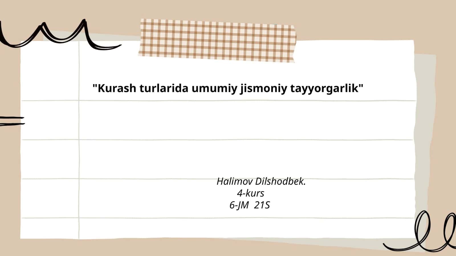 Jismoniy tayyorgarlik rejasi 1