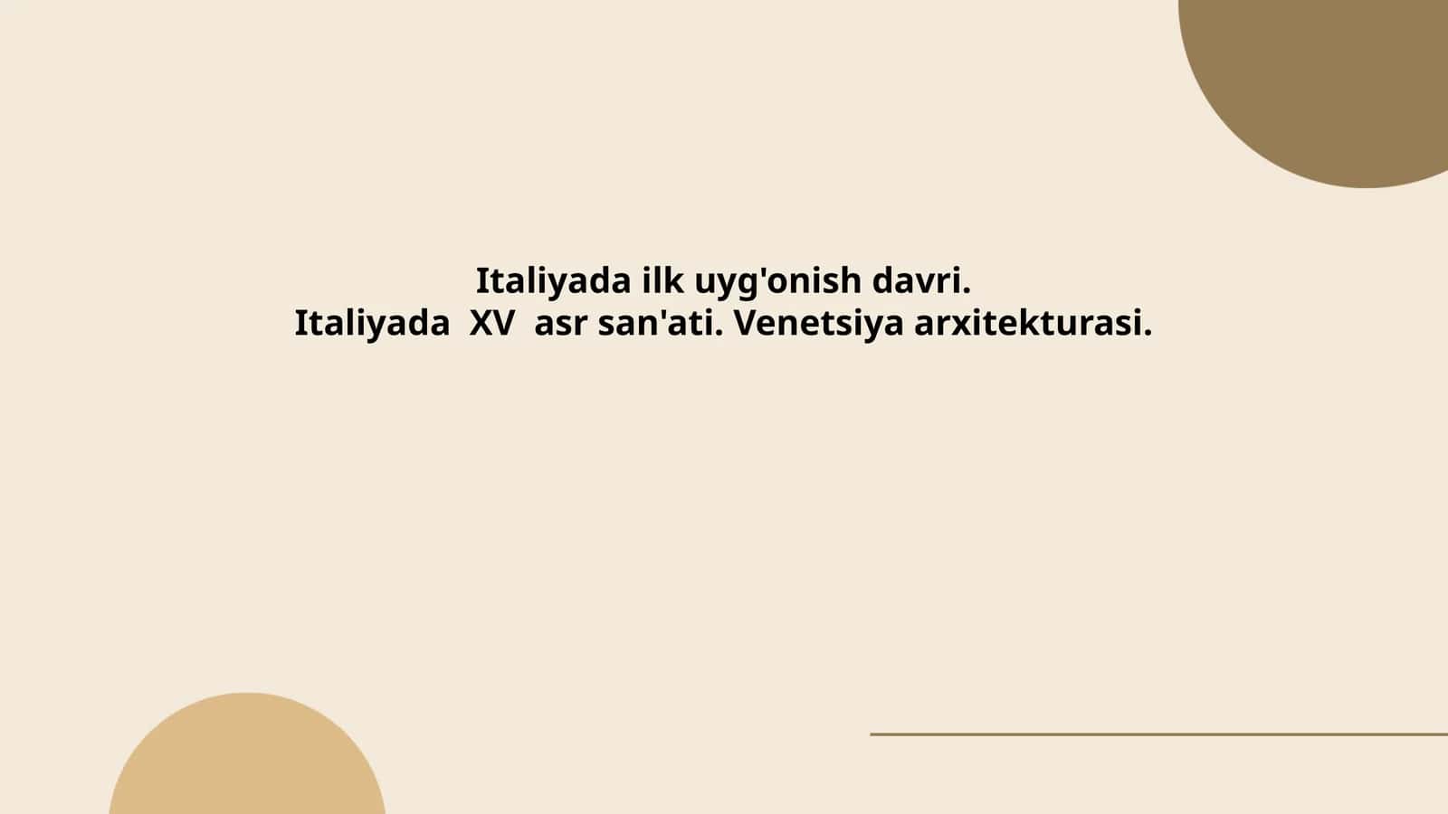 Italiyada ilk uyg'onish davri 1