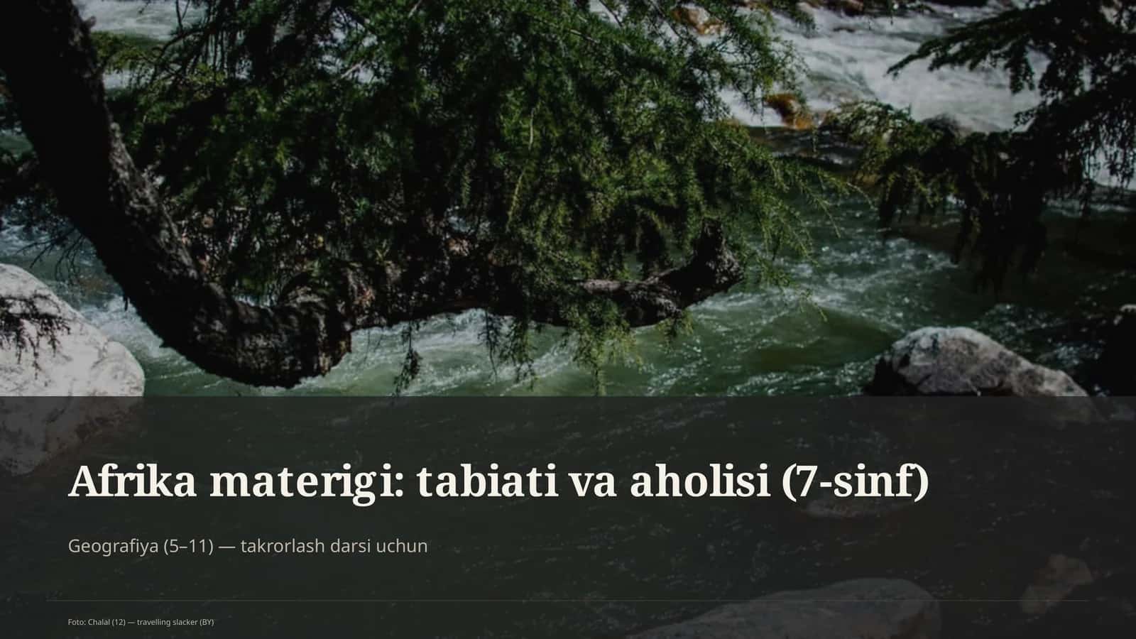 Afrika materigi: tabiati va aholisi (7-sinf) 1