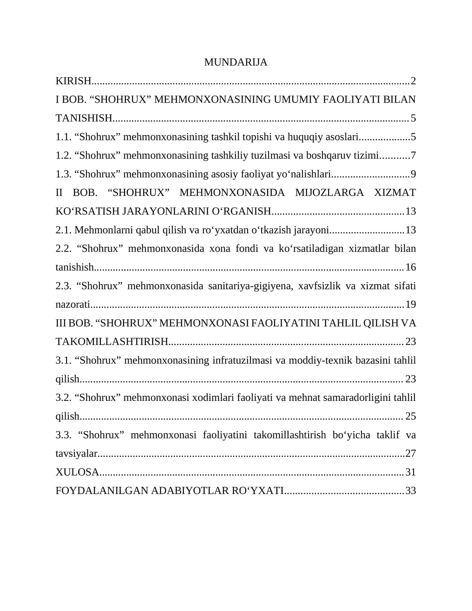 Shohrux Mehmonxonasining Umumiy Faoliyati 1