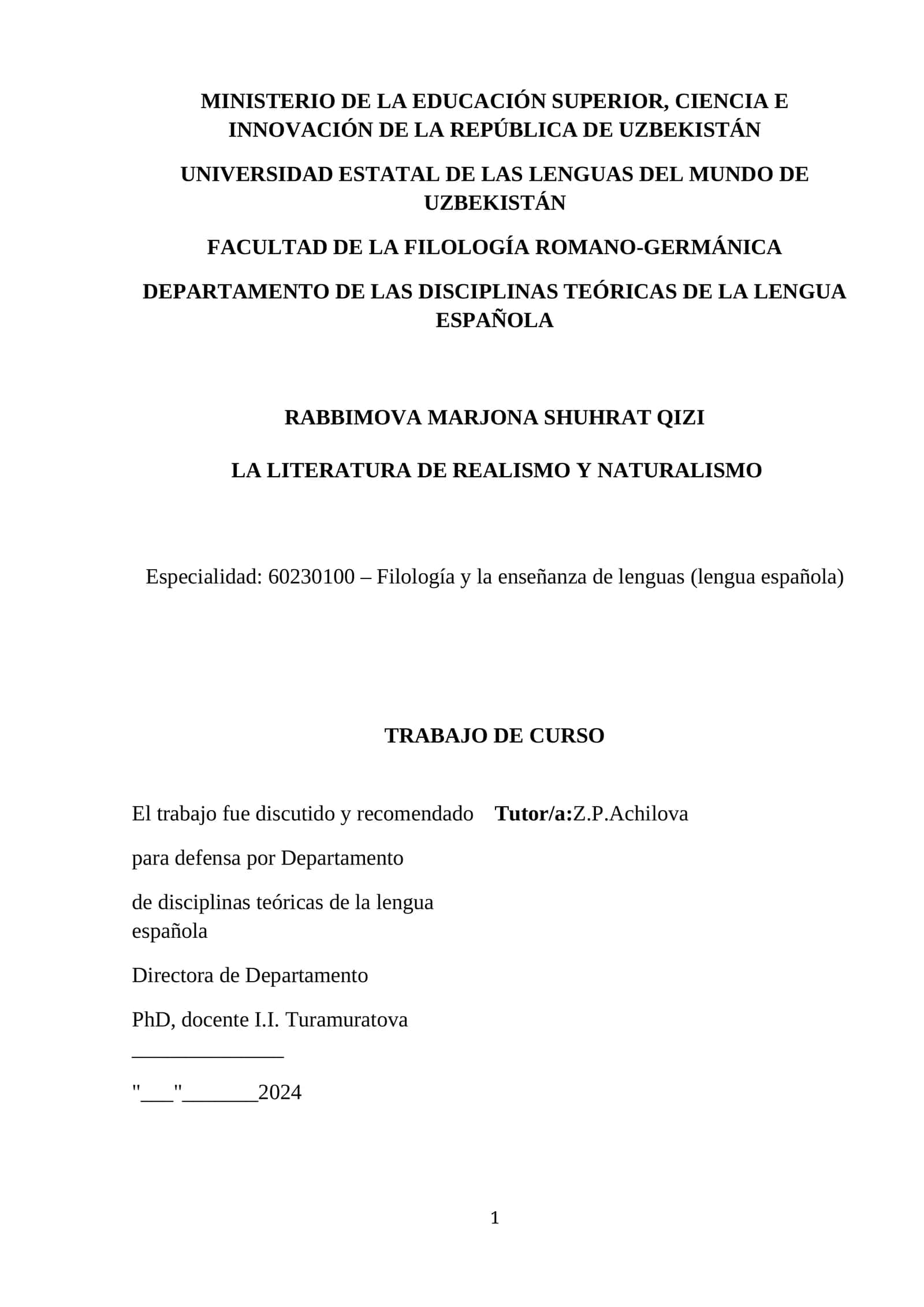 Realismo y Naturalismo 1