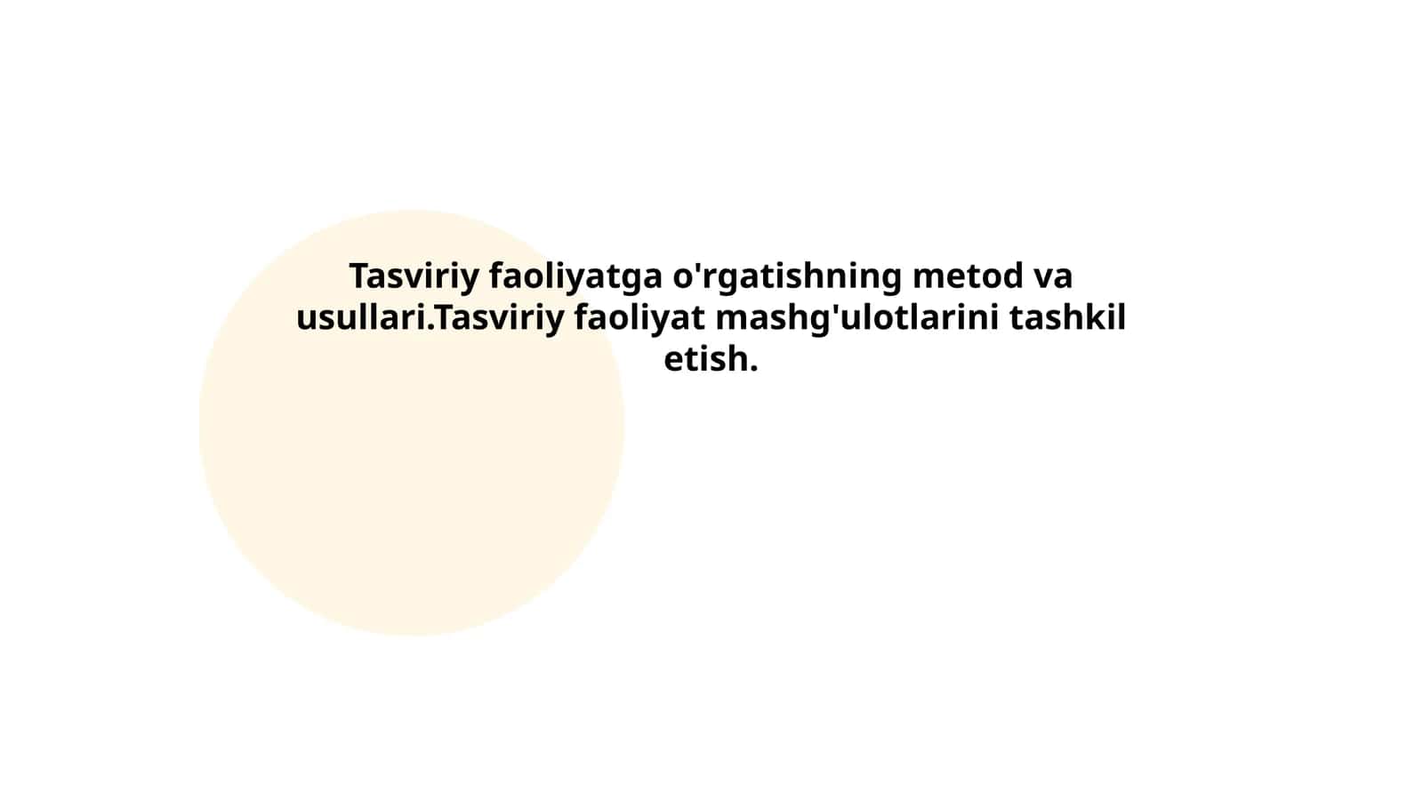 Tasviriy faoliyatga o'rgatishning metod va usullari 1