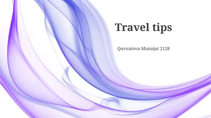 Travel tips 1